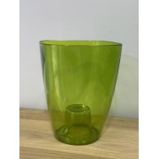 Стильні прозорі горщики для орхідей  Зелений